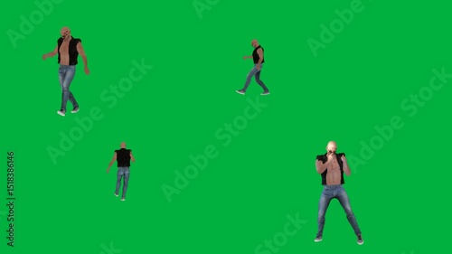  man jeans black shirt dancing green screen group people dancing green screen three people dancing green screen man dancing green screen two people dancing green screen man black shirt is...
