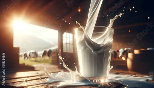 Fresh Milk Splash: Ultra HD Creamy Elegance & Natural Dairy Art