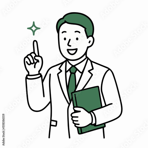 Smiling cartoon businessman holding a wine or champagne bottle in hand