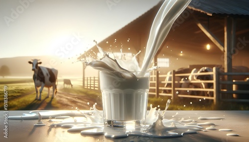 Fresh Milk Splash: Ultra HD Creamy Elegance & Natural Dairy Art