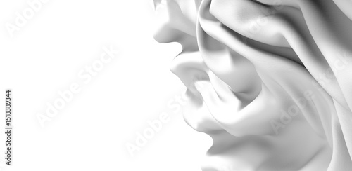 A close-up of a white fabri...