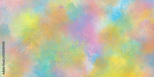 multicolor pastel rainbow gradient colors watercolor grunge texture, abstract colorful mixed color soft watercolor background, Watercolor paper texture background with cloudy stains and splashes.
