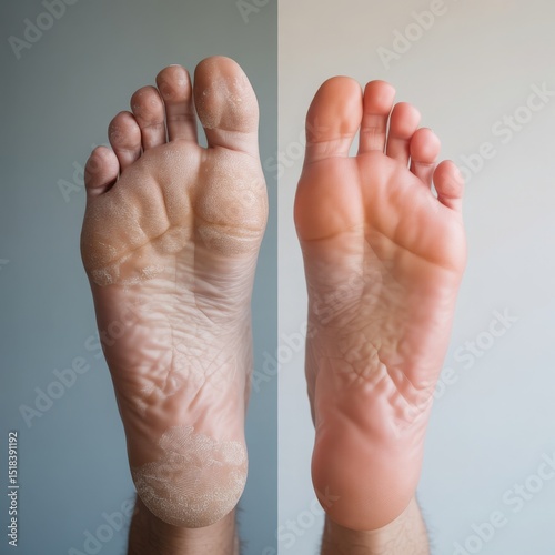 Clinical before-after podiatric foot result photo