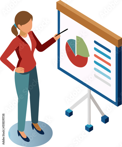 businessman with graph