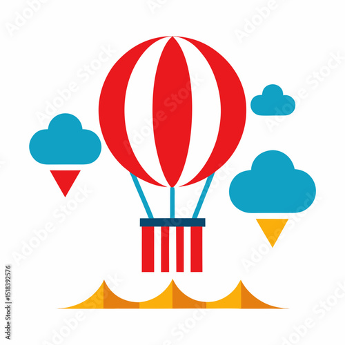 hot air balloon vector