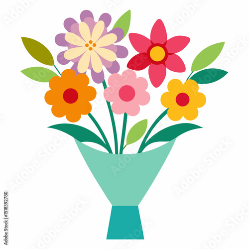 bouquet of flowers in vase