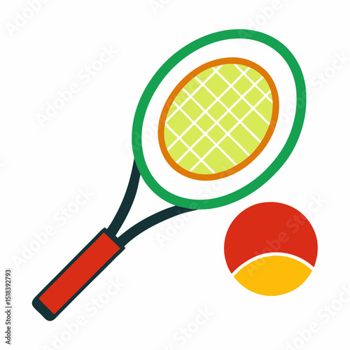 tennis racket and balls