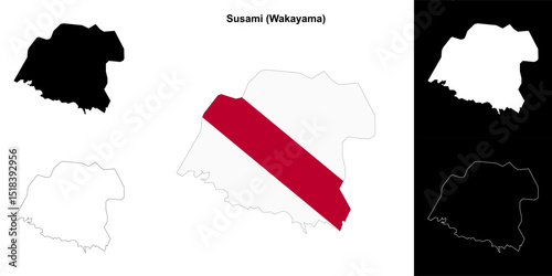 Susami (Wakayama) outline map set