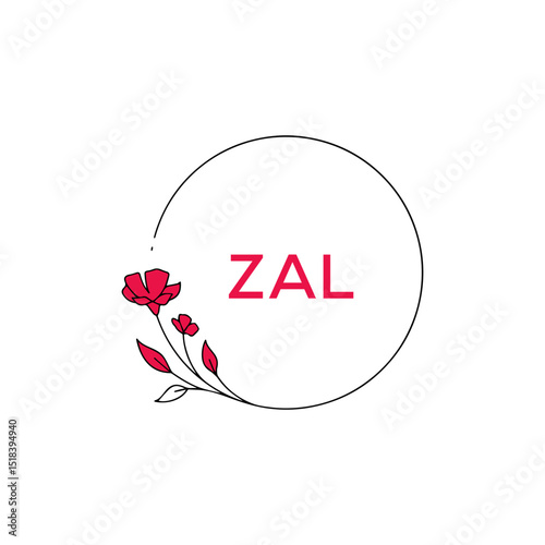 ZAL Letter logo white background