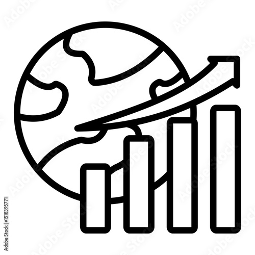 Trend icon with line style