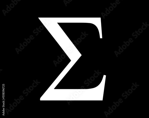 Sigma Symbol Minimalist Design, Mathematical Notation