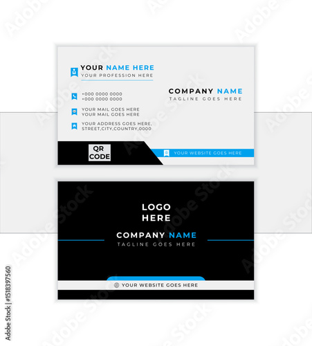 modern & creative Business card design template, Clean professional business card template, visiting card, business card template.
