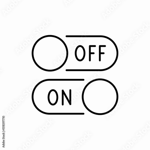 Security switch toggle icon vector sign