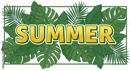 Summer Tropical Leaf Design