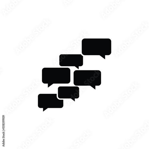 Communication network chat bubbles dialogue speech