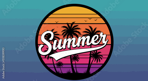 Retro Summer Vibes Graphic Design