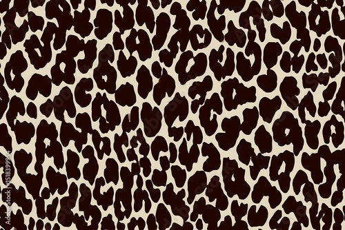 Seamless brown and cream leopard print