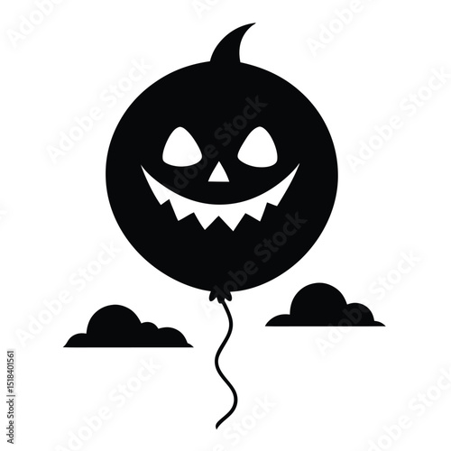 Spooky halloween jack o lantern balloon design