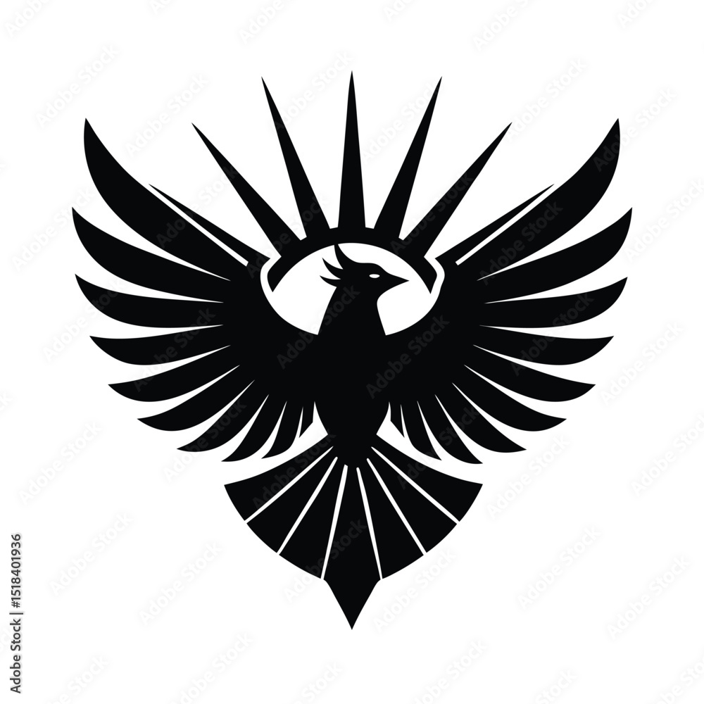 Obraz premium bird logo silhouette vector illustration