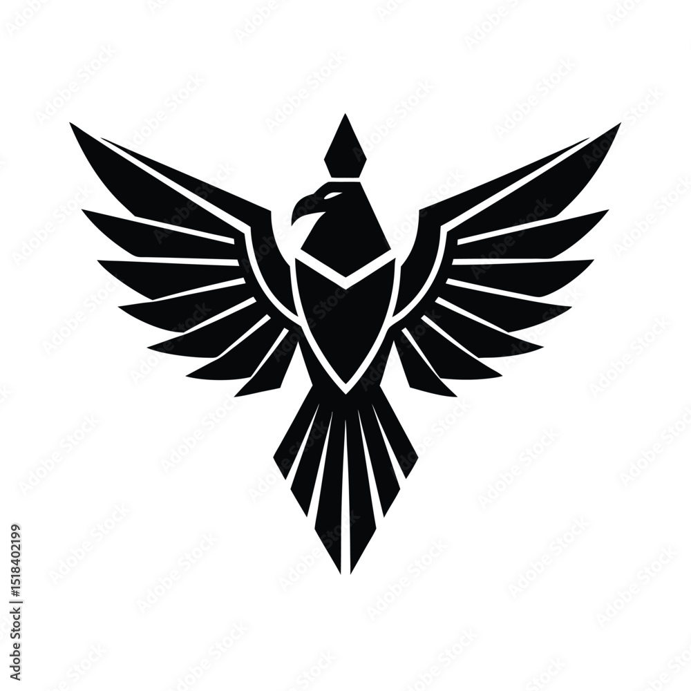 Obraz premium bird logo silhouette vector illustration