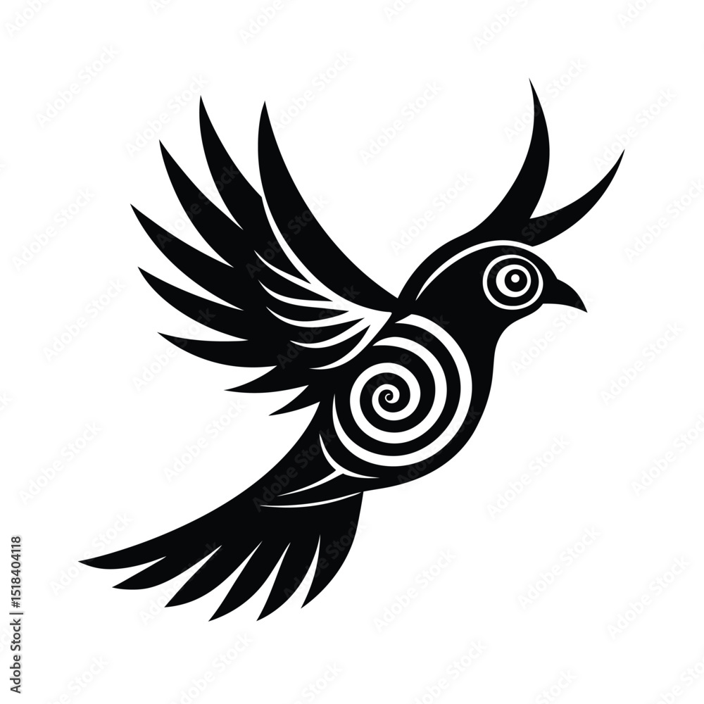 Fototapeta premium bird logo silhouette vector illustration