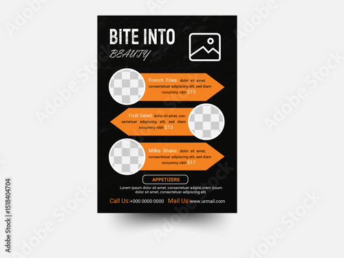 Fast food restaurant menu social media marketing web banner template design. Pizza, burger & healthy food business online promotion flyer.