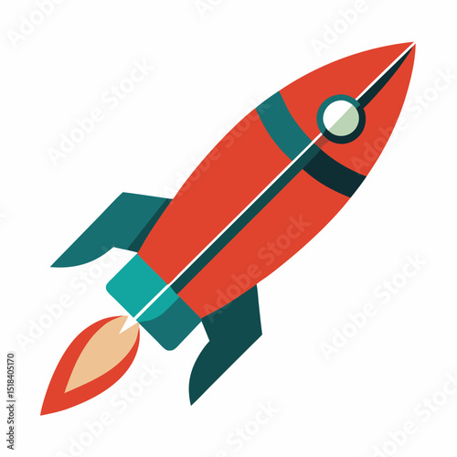 Celebrate the Fourth with this 4th of July firework rocket vector—white background makes it perfect for digital and print use.