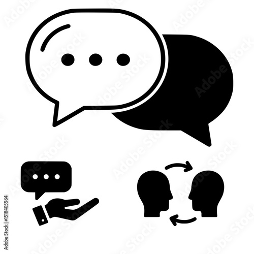 Empathetic Dialogue & Communication Exchange Icons