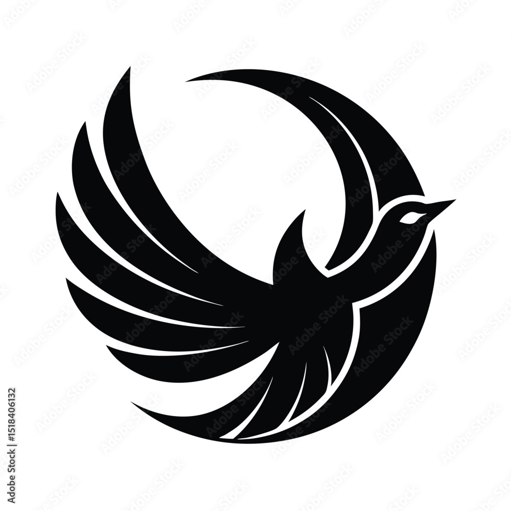 Obraz premium bird logo silhouette vector illustration