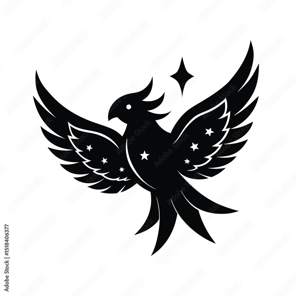 Obraz premium bird logo silhouette vector illustration