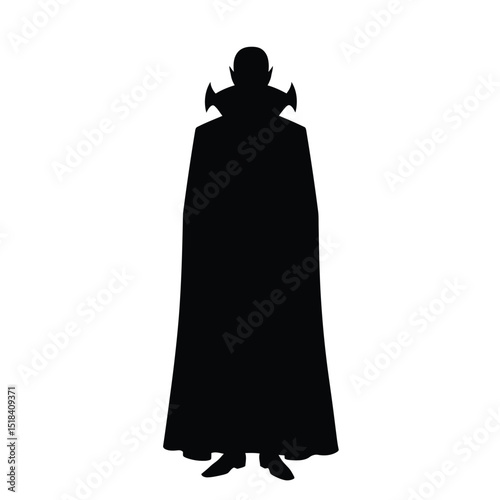 Mysterious vampire silhouette halloween costume
