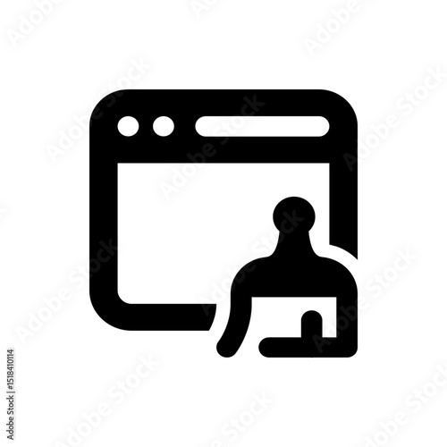 A black circle with a white section that is diagonally cut off from the bottom right corner shape design