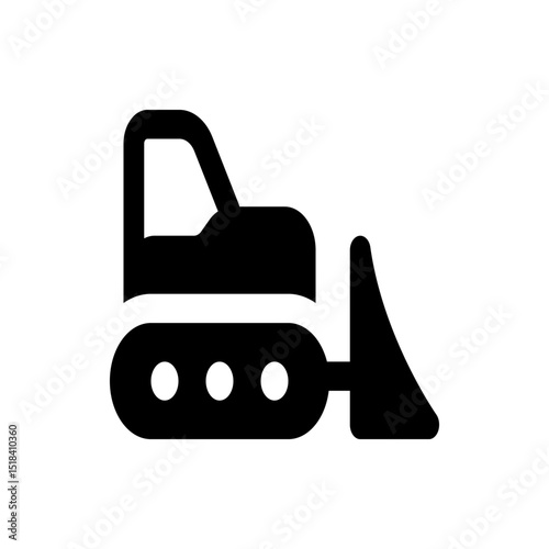 Black shield with a white circle and diagonal line indicating restriction or prohibition symbol icon