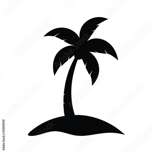 vector illustration of a tropical island