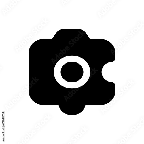 Black silhouette of a person icon with a tie shape and a gear icon next to it on a white background