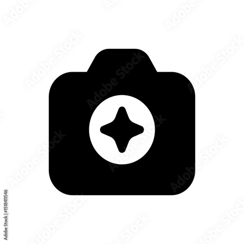 White abstract adobe acrobat logo on a black rounded square background in a minimalistic style design vector