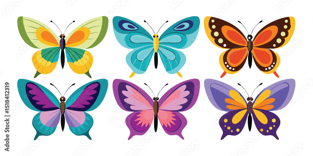 Whim Drift Butterfly, Blush Glide Butterfly, Sleepy Flutter Butterfly, Plume Wink Butterfly,
