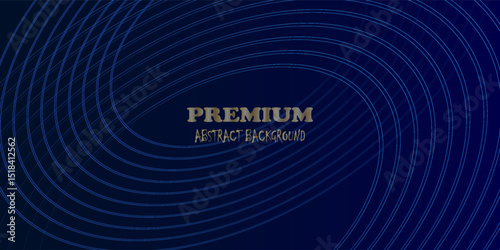 Premium abstract background with elegant curved blue lines on a dark navy gradient. Ideal for luxury branding, presentations, or professional designs