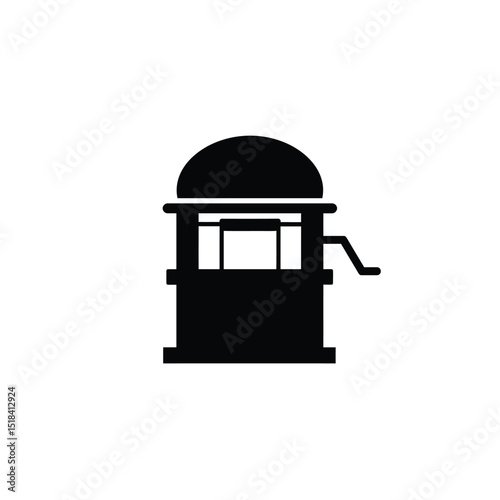 Traditional well water pump rural icon symbol