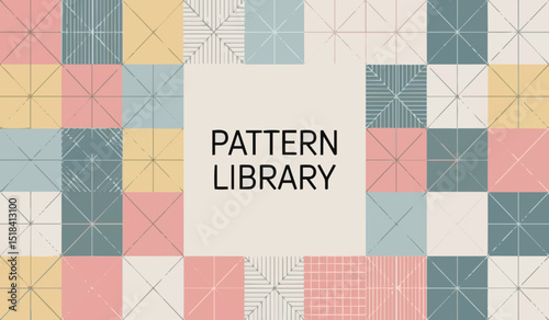 Colorful Pattern Library Graphic Design, Abstract Geometric Background, Creative Mosaic Art, Modern Textile Design, Minimalist Wall Art
