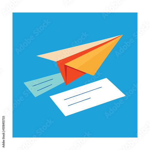 Paper Airplane Flying Over Homework