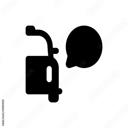 A black and white apple logo with a bite taken out of it and a leaf above the main body of the fruit shape