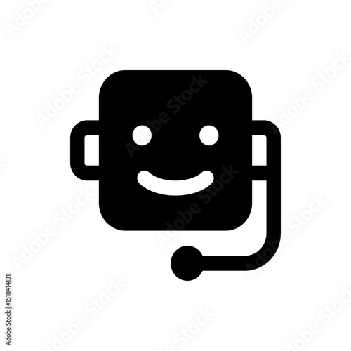 Illustration of a black smartwatch with a square face and rounded edges on a white background view from front