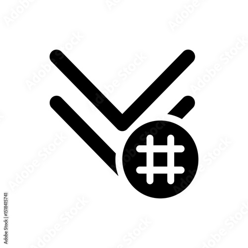 A simple black arrow pointing towards the right direction on a plain white background design element