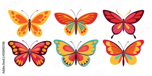a set of Velvet Flight Butterfly, Twinkle Flutter Butterfly, Harmony Skimmer Butterfly, Light Whisper Butterfly, Gentle Flare Butterfly, Spirit Soar Butterfly,