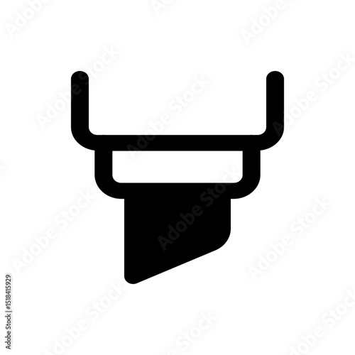 Black descending list icon with an arrow pointing down indicating sorting or ordering functionality