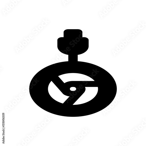 Black graphic equalizer icon with varying bar heights on a white background showing audio frequency waves