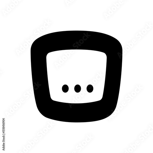 A simple chevron pointing left with rounded ends in black against a white background clearly visible