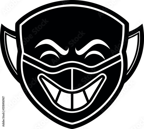 Cartoon Face Mask Pack Icon Vector Shallotte on white background