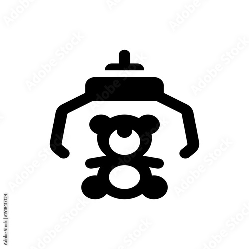 Illustration of a stylized black chest with a white circular knob and white interior space design element
